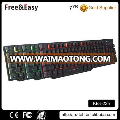 Both desktop&laptop application mechanical backlit wired gaming keyboard